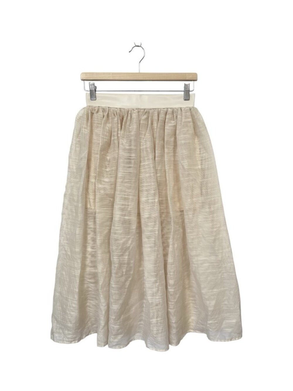 Vivian Chan Tulle Skort Size M Medium Cream Beige